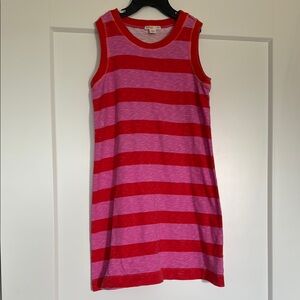 Crewcuts Everyday Striped Red and Pink Kids Dress, EUC, Size 7